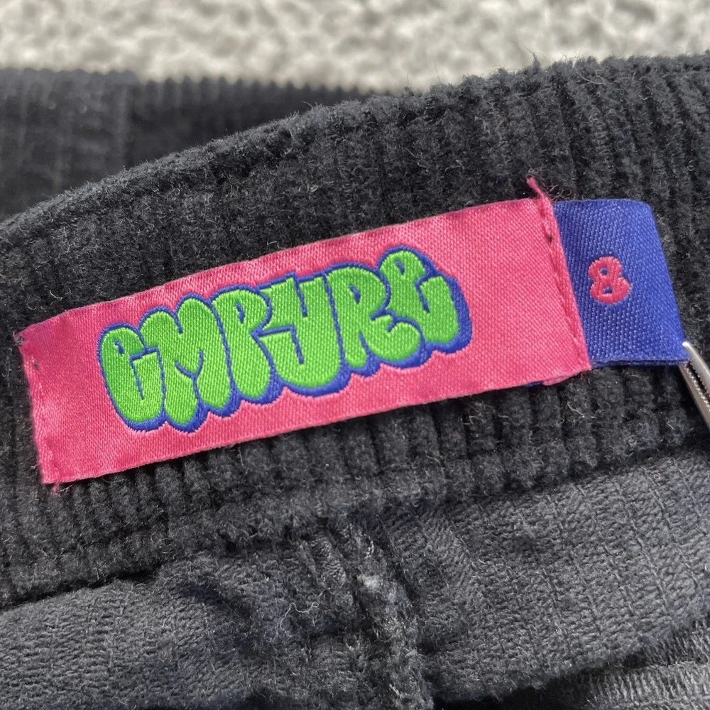 Empyre Tori Corduroy Pants Womens 8 Black‎ High Rise 90s Skate